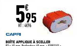 boîte applique à sceller capri