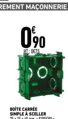 boîte carrée simple à sceller