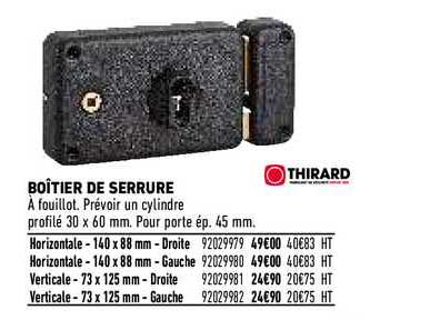 boîtier de serrure thirard