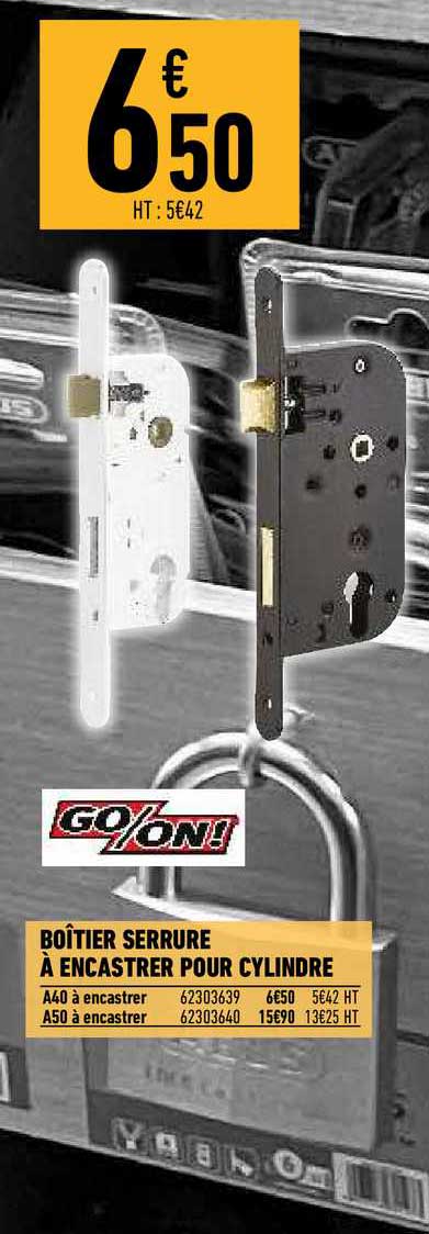 boîtier serrure à encastrer pour cylindre go-on!