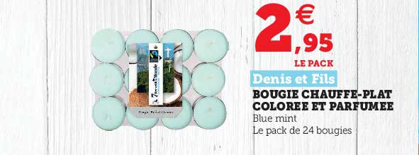 bougie chauffe-plat colorée et parfumée denis et fils