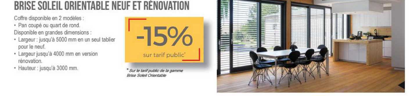 brise soleil orientable neuf et rénovation