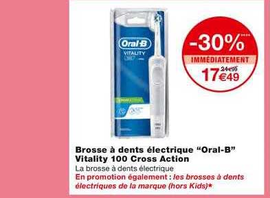 brosse à dents électrique "oral-b" vitality 100 cross action