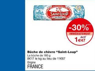 bûche de chèvre saint-loup