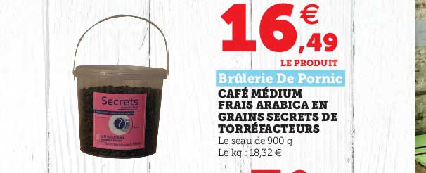 café médium frais arabica en grains secrets de torréfacteurs brûlerie de pornic