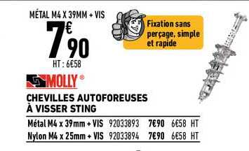 chevilles autoforeuses à visser sting