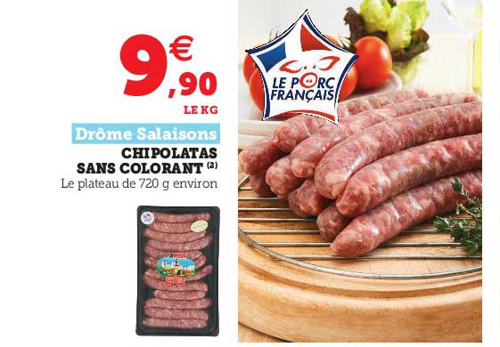 chipolatas sans colorant drôme salaisons