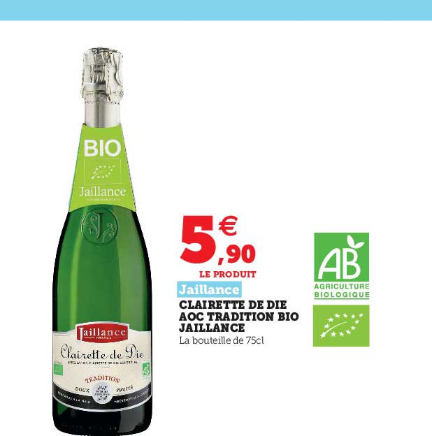clairette de die aoc tradition bio jaillance