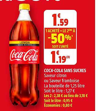 coca-cola sans sucres