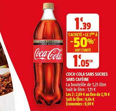 coca-cola sans sucres sans caféine