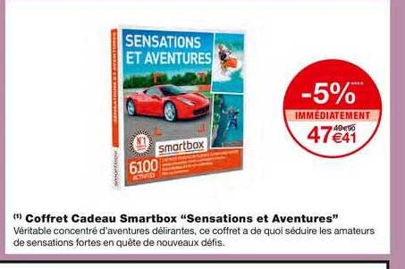 Coffret Cadeau Smartbox "sensations Et Aventures"