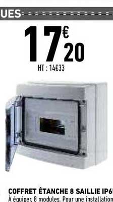 coffret étanche 8 saillie 65