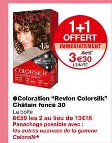 coloration "revlon colorsilk" châtain foncé 30