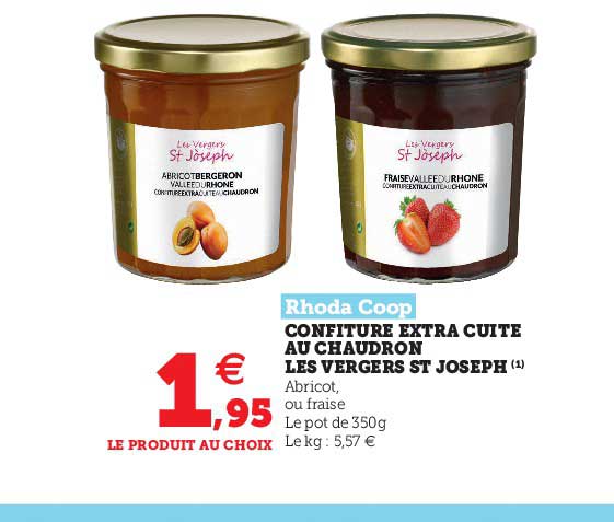 confiture extra cuite au chaudron les vergers st joseph rhoda coop