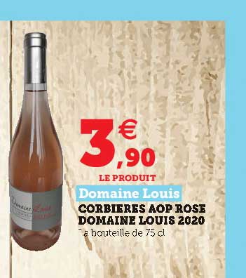 corbières aop rose domaine louis 2020