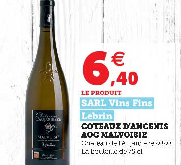 coteaux d'ancenis aoc malvoisie sarl vins fins lebrin