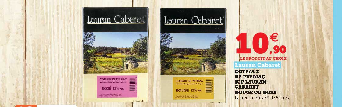 coteaux de peyriac igp lauran cabaret rouge ou rose