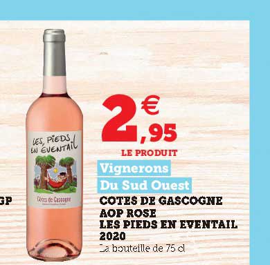 côtes de gascogne aop rose les pieds en eventail vignerons du sud ouest