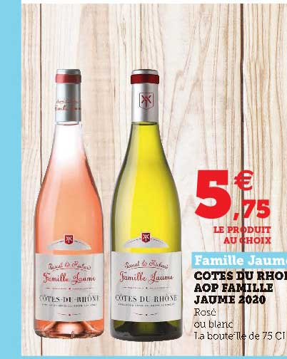 côtes du rhône aop famille jaume 2020