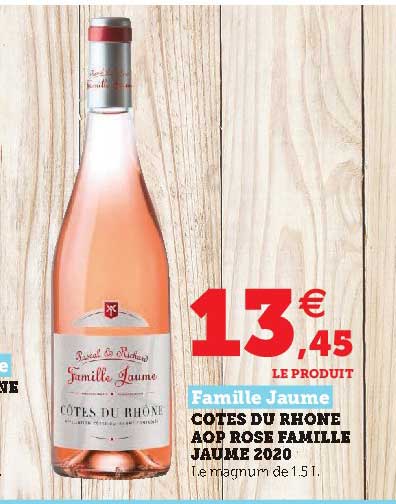 côtes du rhône aop rose famille jaume 2020