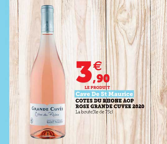côtes du rhône aop rose grande cuvée 2020 cave de st maurice