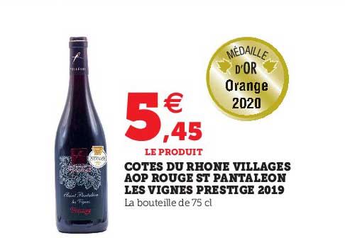 côtes du rhône villages aop rouge st pantaléon les vignes prestige 2019