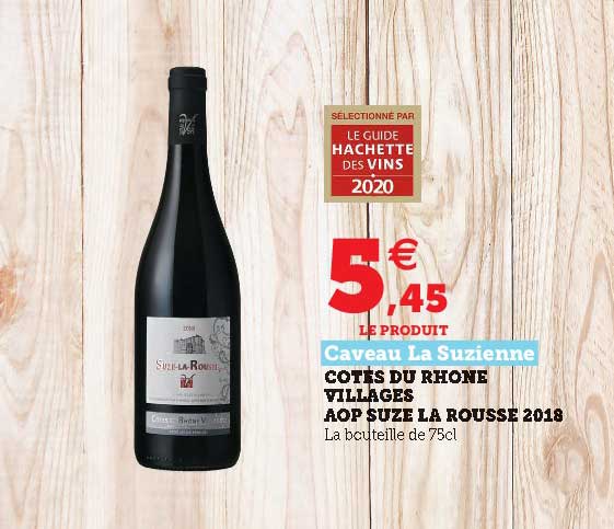 côtes du rhône villages aop suze la rousse 2018 caveau la suzienne