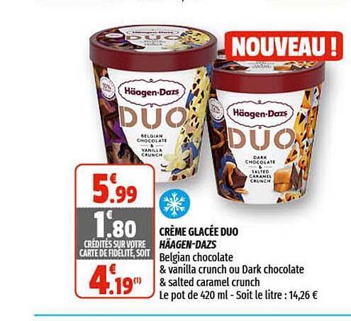 Crème Glacée Duo Häagen-dazs