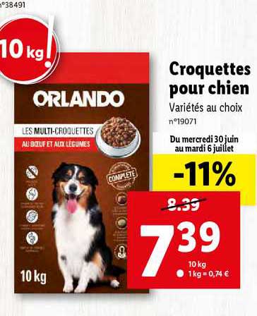croquettes pour chien orlando