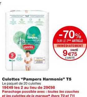 Culottes "pampers Harmonie" T5