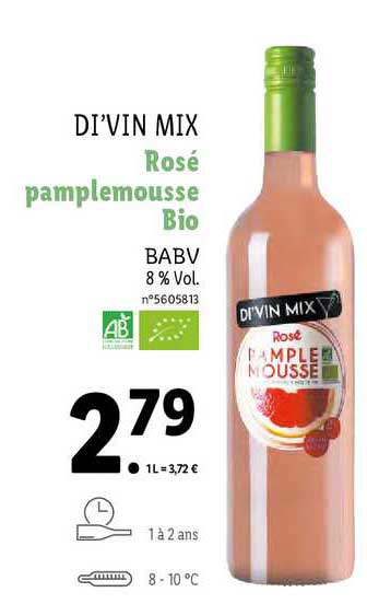 di'vin mix rosé pamplemousse bio babv