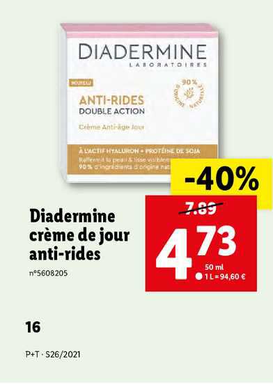diadermine crème de jour anti-rides