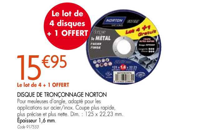 disque de traonçonnage norton