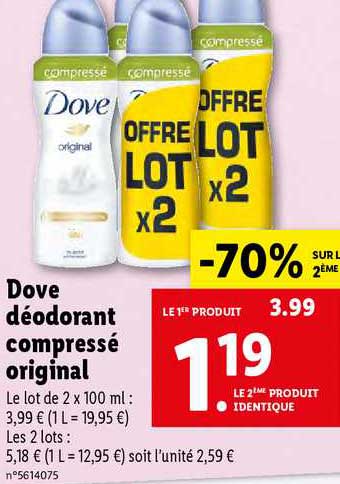 Dove Déodorant Compressé Original
