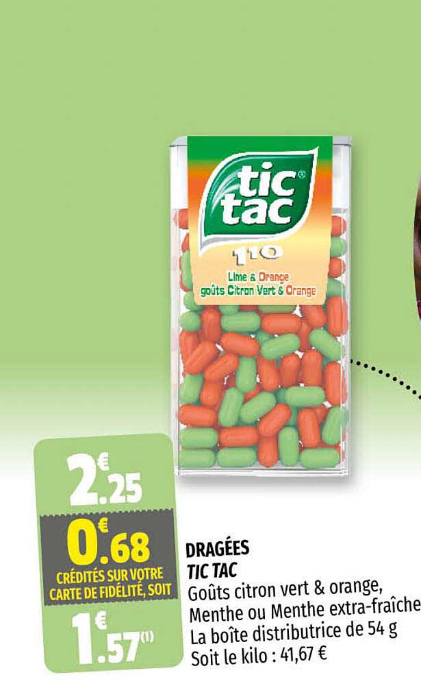 dragées tic tac