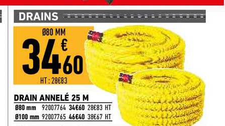 drain annelé 25 m