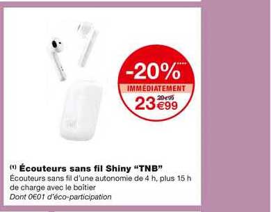 écouteurs sans fil shiny "tnb"