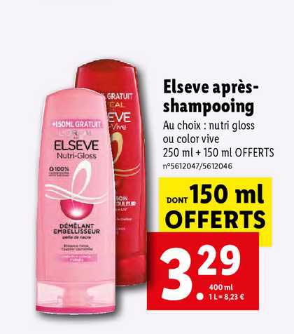 elsève après-shampooing