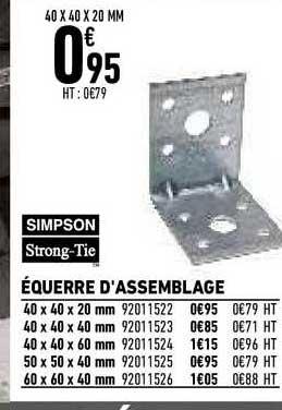 équerre d'assemblage simpson