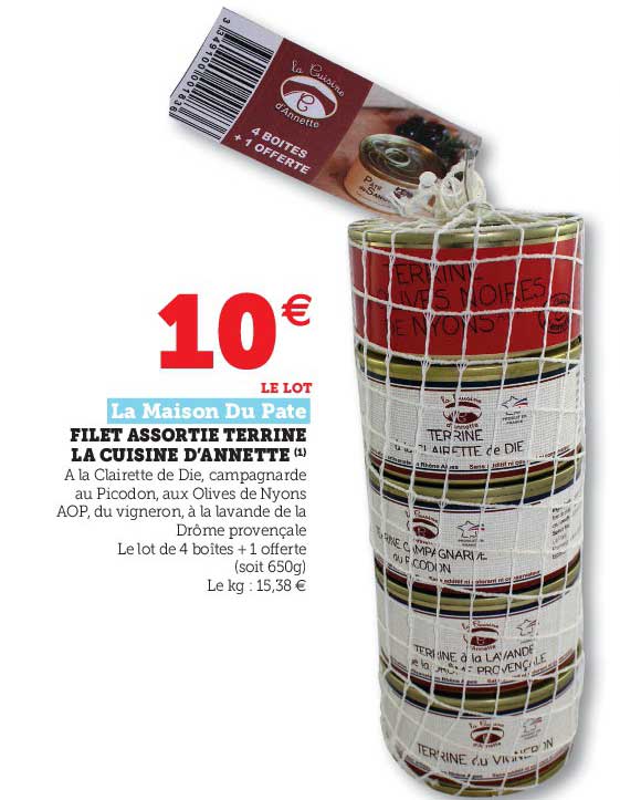 filet assortie terrine la cuisine d'annette la maison du pate