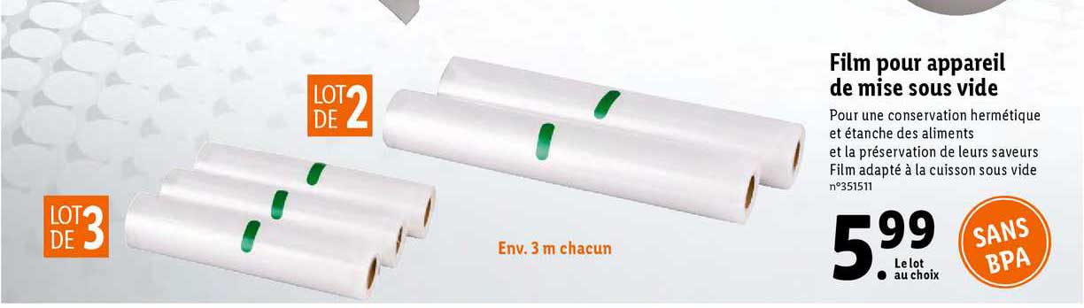 film pour appareil de mise sous vide