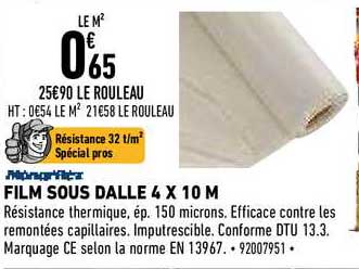 Film Sous Dalle 4 X 10 M