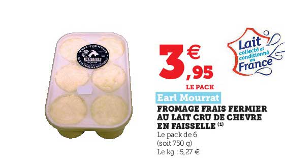 fromage frais fermier au lait cru de chèvre en faisselle earl mourrat