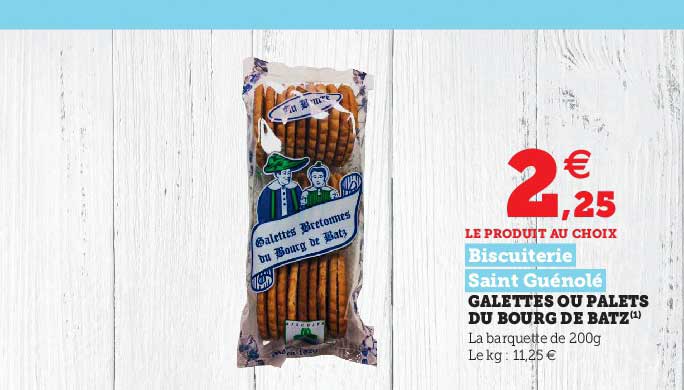 galettes ou palets du bourg de batz biscuiterie saint guénolé