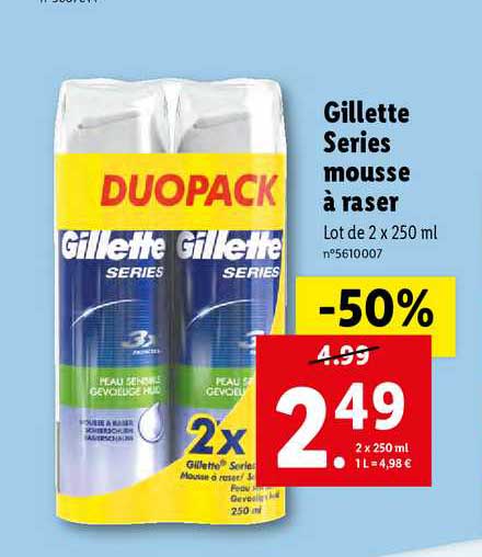 gillette series mousse à raser