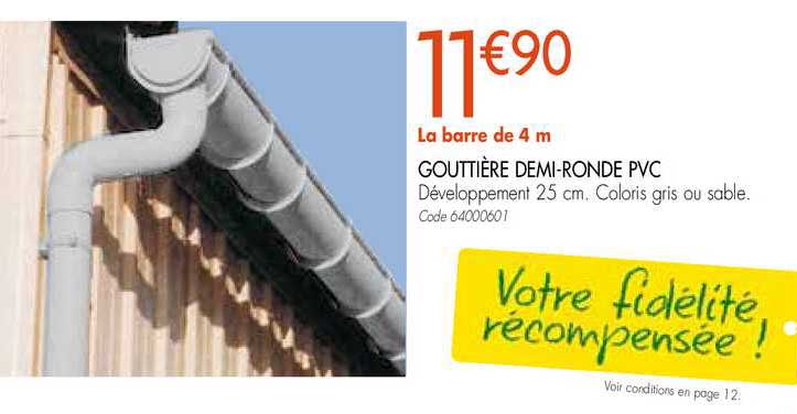 Gouttière Demi-ronde Pvc