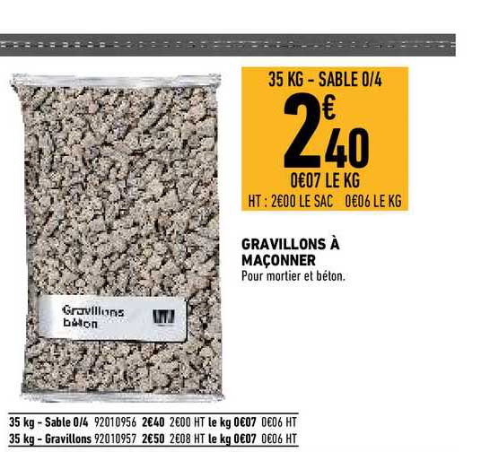 gravillons à maçonner