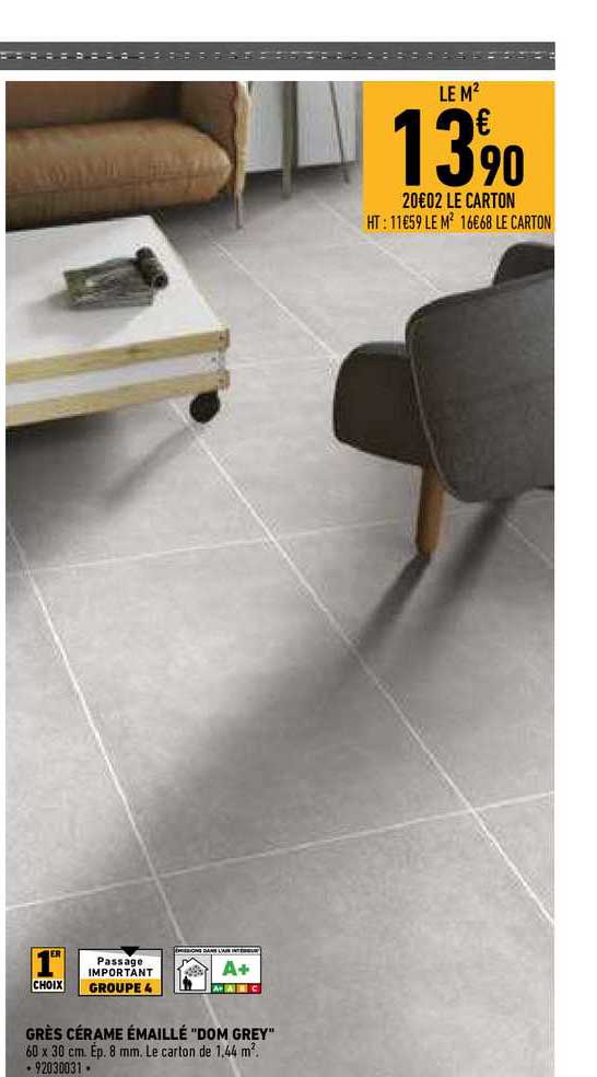 grès cérame émaillé "dom grey"