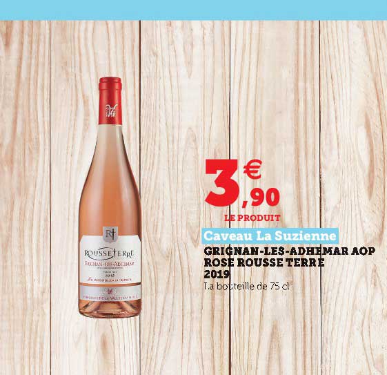 grignan-les-adhemar aop rosé rousse terre caveau la suzienne