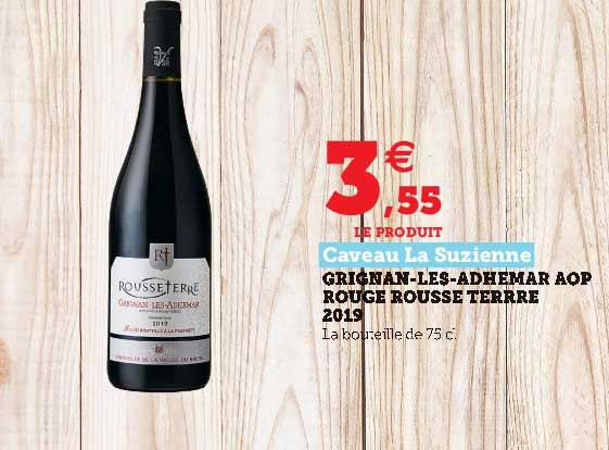 grignan-les-adhemar aop rouge rousse terre 2019 caveau la suzienne